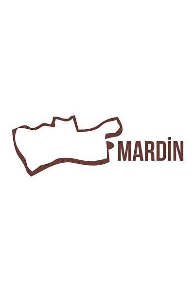 Reysa Tasarım Mardin Map Car Sticker 17X17 cm Brown