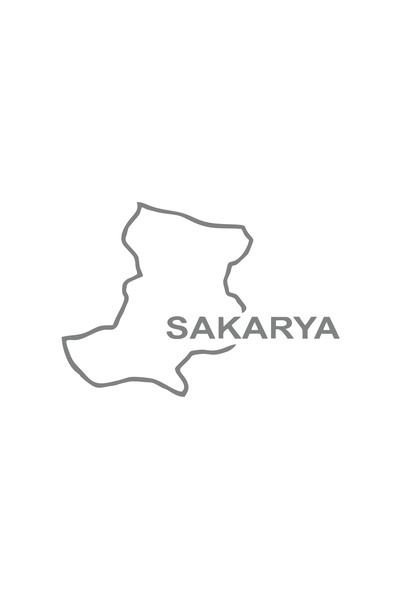 Reysa Tasarım ملصق سيارة خريطة ساكرارا مقاس 17x17 سم رمادي