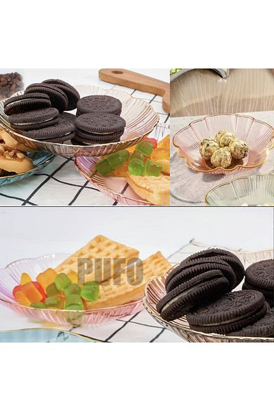 PUFO Elegant Pufo Sweet bowl for serving hazelnuts, pistachios, candies, fruits, snacks, 18 cm, pink