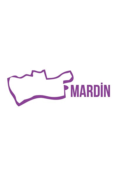 Reysa Tasarım ملصق سيارة خريطة ماردين مقاس 17x17 سم أرجواني