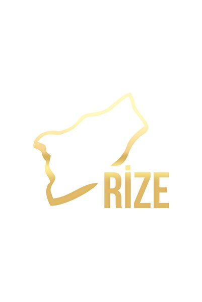 Reysa Tasarım ملصق سيارة خريطة ريز مقاس 17x17 سم ذهبي