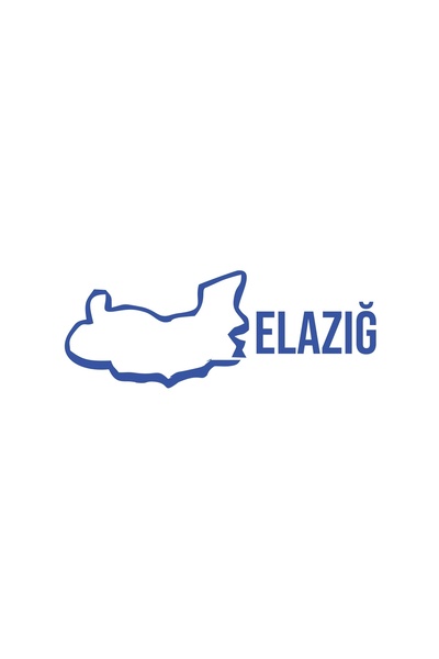 Reysa Tasarım Elazığ Map Car Sticker 17X17 cm Blue