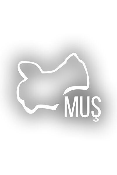 Reysa Tasarım ملصق سيارة خريطة الموش مقاس 17 × 17 سم باللون الأبيض