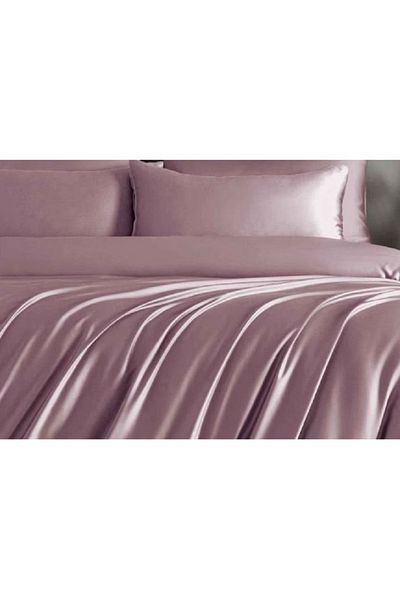 Primavara Double bed linen, 4 pieces, Finet Satinat, Fitted sheet 180x200cm, Dusty Pink
