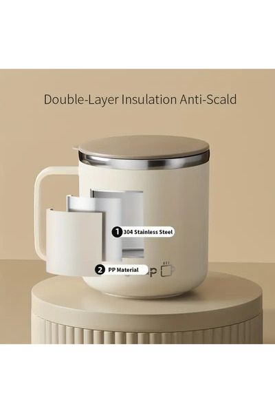 Safron Stainless Steel Double Layer Thermos Coffee Cup 400ml