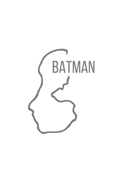 Reysa Tasarım Batman Map Car Sticker 17X17 cm Gray