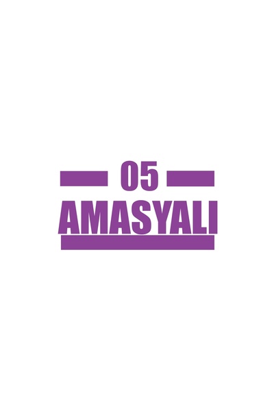 Reysa Tasarım 05 ملصق سيارة امسيال مقاس 17×17 سم بنفسجي