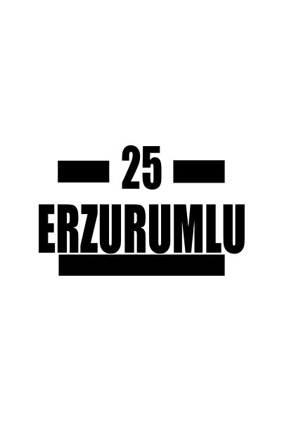 Reysa Tasarım 25 ملصق سيارة من إرزوروم مقاس 17x17 سم باللون الأسود