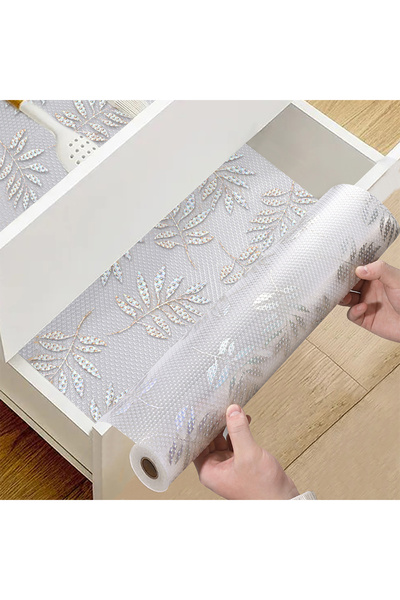 Choice3 بطانة رفوف وأدراج من مادة EVA فضية اللون، مقاس 30×150 سم، لفة واحدة، ...