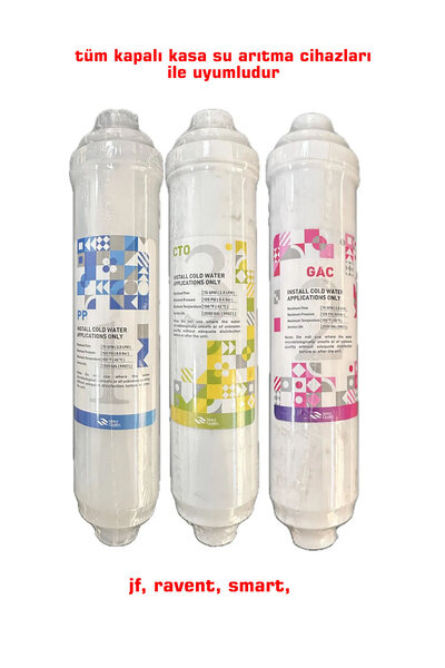 AQUA BELLA jf,ravent,express Water Ve Tüm Kapalı Kasa Su Arıtma Filtresi,5 Li Filtre Seti-