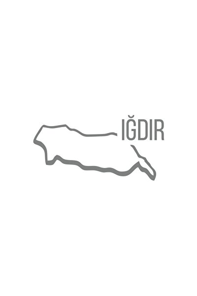 Reysa Tasarım ملصق سيارة خريطة إيدار 17x17 سم رمادي