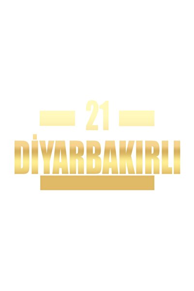 Reysa Tasarım 21 ملصق سيارة ديارباجير 17x17 سم ذهبي