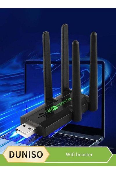 Generic DUNISO WiFi repeater, network extender, signal enhancer, router WiFi range extender (black)