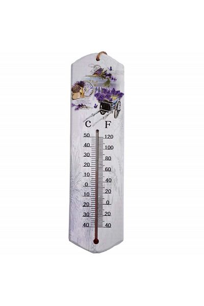 PUFO Magic of Lavender wall thermometer, for indoor use, 26 x 7 cm
