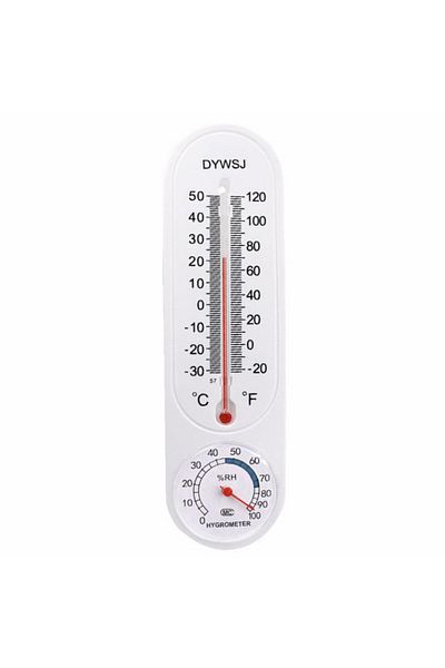 PUFO Wall Thermometer With Hygrometer Included, 22 Cm, White