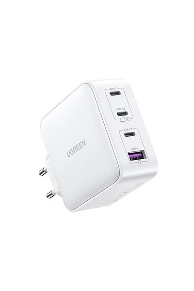 Ugreen CD226 Power Adapter, GaN 100W 3 x USB-C, 1 x USB-A, PD 3.0, QC 4+, White