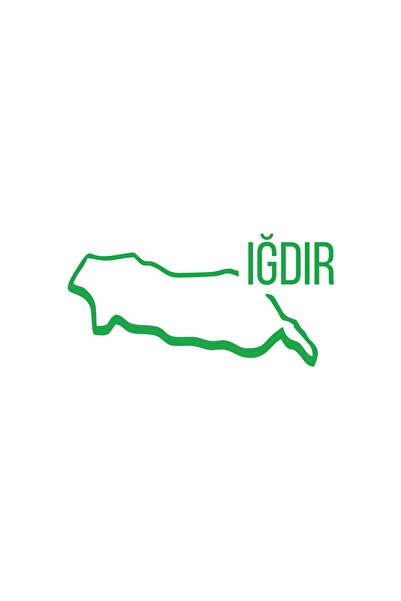 Reysa Tasarım ملصق سيارة خريطة إيدار 17x17 سم أخضر