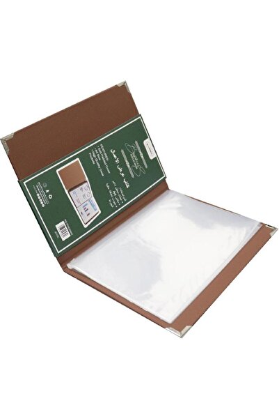 Roco A4 Display Book with 20 Pockets – Leather Cover, Brown