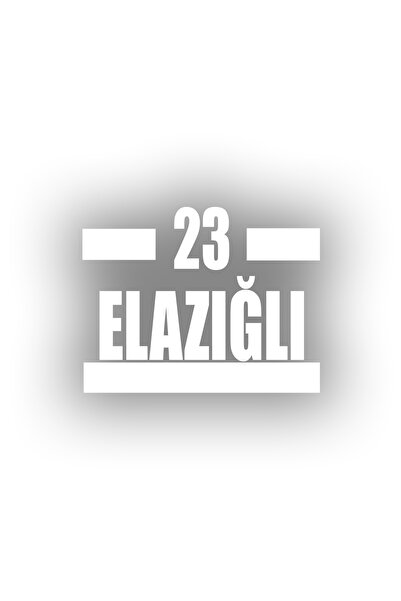 Reysa Tasarım 23 ملصق سيارة إيلازغ 17x17 سم أبيض