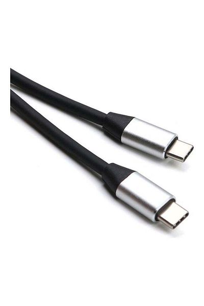 Generic Double Head Type-C Data Sync Charging Cable Black/Silver