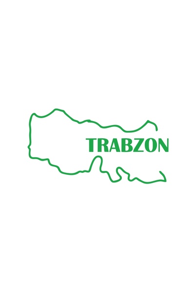 Reysa Tasarım ملصق سيارة خريطة ترابزون مقاس 17x17 سم أخضر