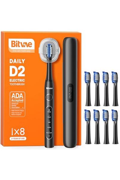 Bitvae Electric Toothbrush for Adults - Ultrasonic Electric Toothbrushes with 8 Brush Heads, ADA Acc