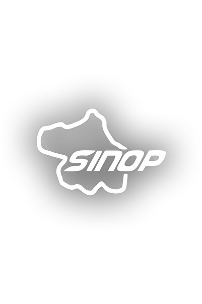 Reysa Tasarım Sinop Map Car Sticker 17X17 cm White