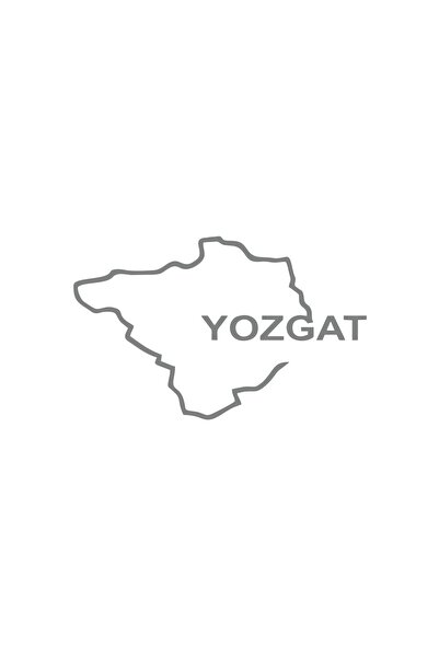 Reysa Tasarım Yozgat Map Car Sticker 17X17 cm Gray