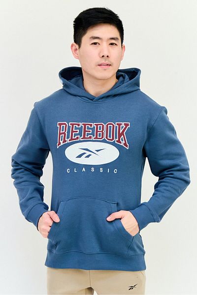 Reebok Men Sportswear Fit Long Sleeves Outdoor Hoodie, Slate Blue
