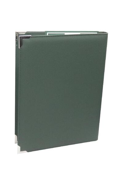 Roco كتاب عرض A4 مع 80 جيبًا - غلاف جلدي، أخضر