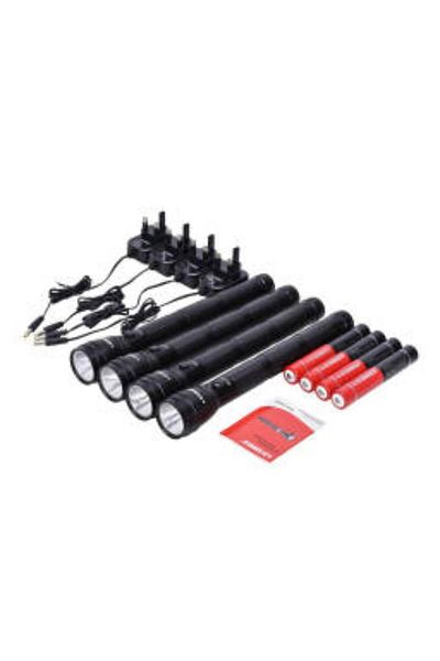 Generic Rechargeable LED Flashlight Set of 4 – 2000mAh Emergency Torch Light