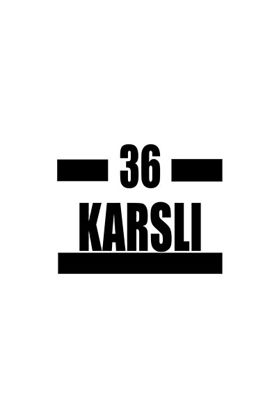 Reysa Tasarım 36 Karslı Araba Sticker 17x17 Cm Siyah