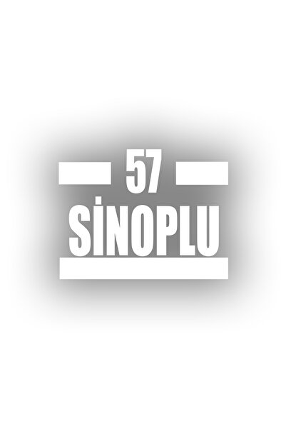 Reysa Tasarım 57 ملصق سيارة سينوبول 17x17 سم أبيض