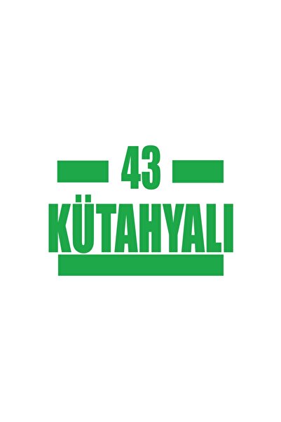 Reysa Tasarım 43 ملصق سيارة كوتاهاي 17x17 سم أخضر