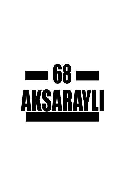 Reysa Tasarım 68 Aksaraylı Car Sticker 17X17 cm Black