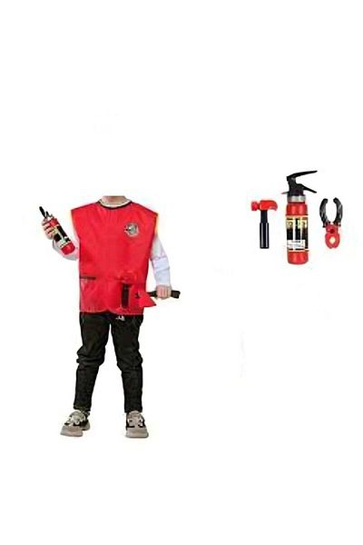 Rally Firefighter-themed Costume for Boys with Accessories