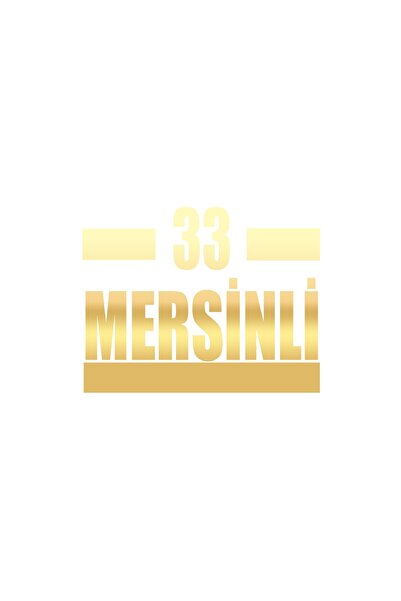 Reysa Tasarım 33 ملصق سيارة ميرسين 17x17 سم ذهبي