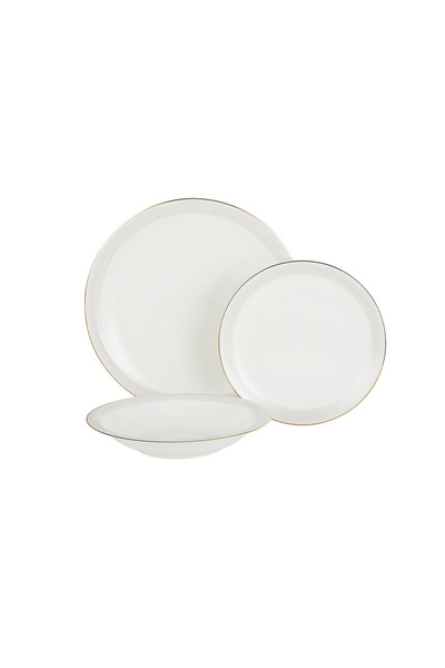 Madame Coco Bonar 6 Kişilik 18 Parça Yemek Takımı - Beyaz