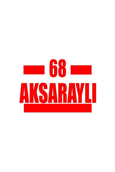 Reysa Tasarım 68 Aksaraylı Car Sticker 17X17 cm Red