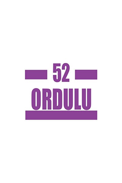 Reysa Tasarım 52 Ordulu Araba Sticker 17x17 Cm Mor
