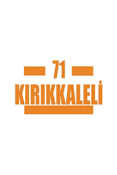 Reysa Tasarım 71 ملصق سيارة كيريكاليلي مقاس 17x17 سم برتقالي