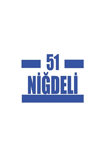 Reysa Tasarım 51 ملصق سيارة نيجدي 17x17 سم أزرق