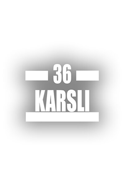 Reysa Tasarım 36 Karslı Araba Sticker 17x17 Cm Beyaz