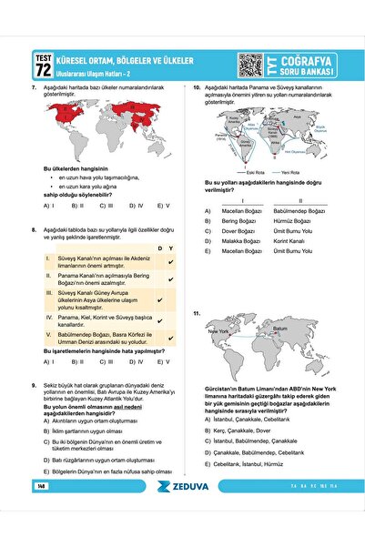 Zeduva Coğrafyanın Kodları TYT Coğrafya 1 Kitap 3 Kamp Soru Bankası