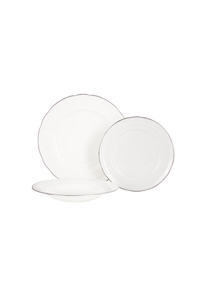 Madame Coco Edmon 6 Kişilik 18 Parça Yemek Takımı - Gümüş