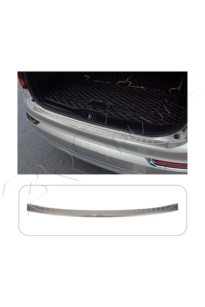BRSPLAST Volvo XC90 Uyumlu 2015 Ve Üzeri Krom Arka Tampon Üstü Koruma Paslanm...