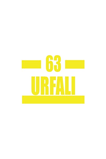 Reysa Tasarım 63 ملصق سيارة أورفا 17x17 سم أصفر