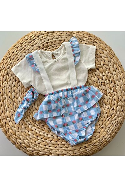 Pufiko Kids مجموعة طفلة برباط شعر على شكل فراولة