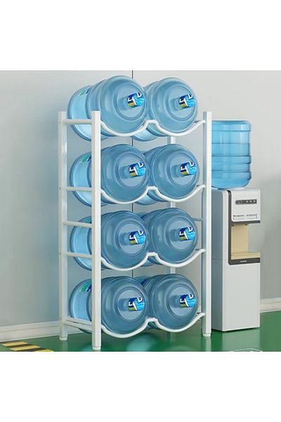 Mumoo bear Water Bottle Rack, 4 Layer Water Bottle Storage Stand with 8 Water Bottles Capacity, Heavy Duty Wate