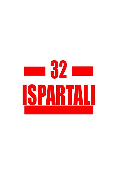 Reysa Tasarım 32 ملصق سيارة إسبارتا 17x17 سم أحمر